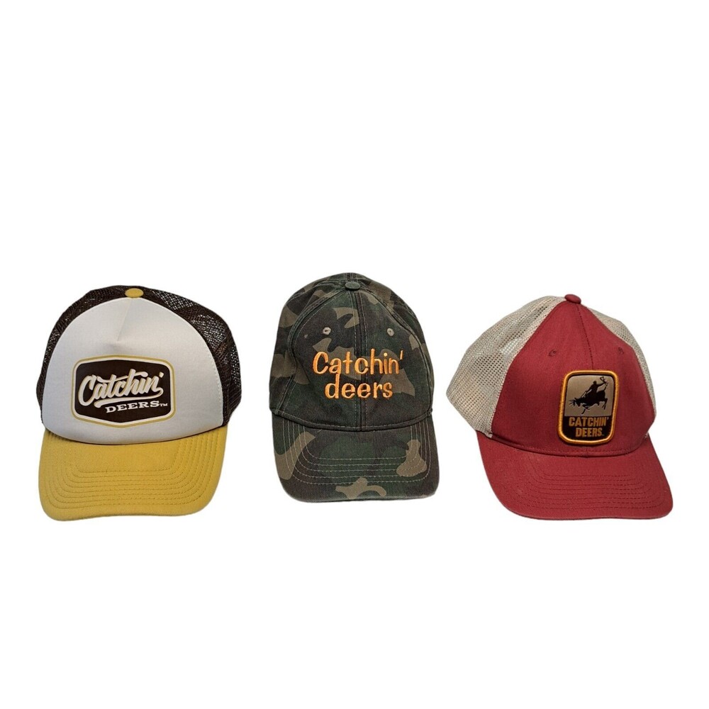LOT OF 3  Catchin' Deers Snapback/Adjustable Hats